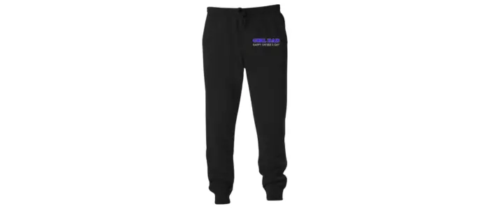 customized black sweatpants, perfect for dad on father's day