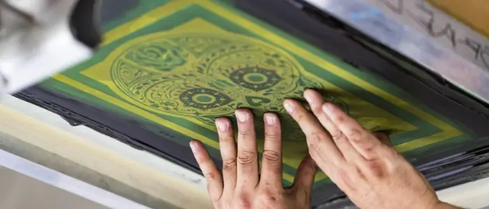 worker making durable print