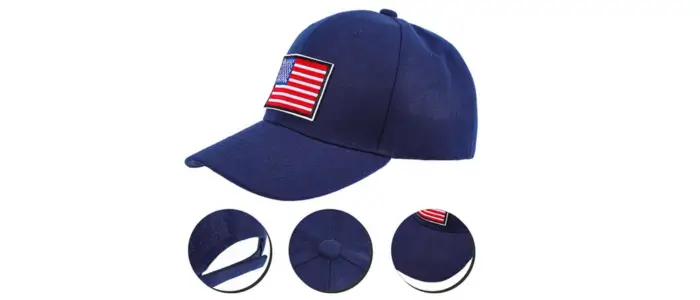 blue hat with american flag for memorial day
