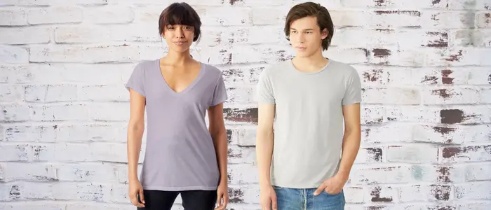 two people in short sleeve t-shirts