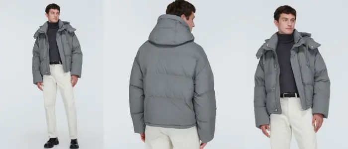 men wearing gray puffer jacket for casual occasions