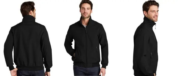 men in softshell bomber jacket