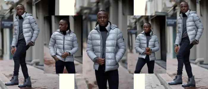 men in gray puffer jackets