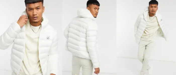 men in white puffer jacket