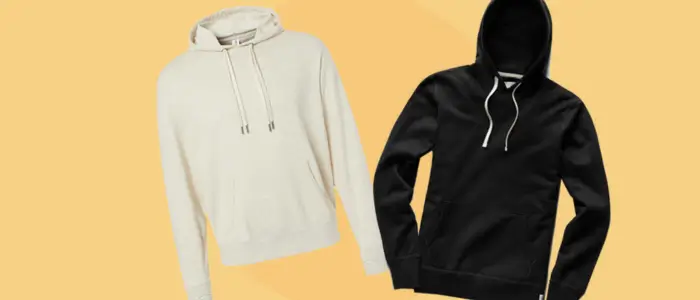 white and black hoodie