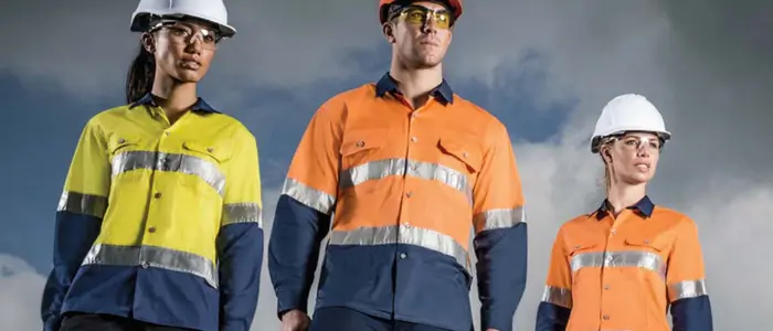 people wearing industrial workwear