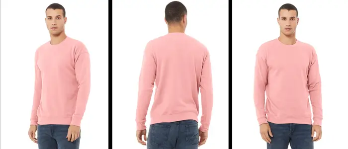 men in pink crewneck sweatshirt