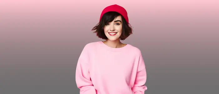 women wearing pink crewneck sweatshirt