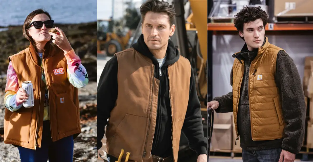 How to Style a Carhartt Vest with Hoodies, Shirts, and Jackets