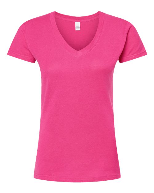 Tultex 214 Women's Fine Jersey V-Neck T-Shirt
