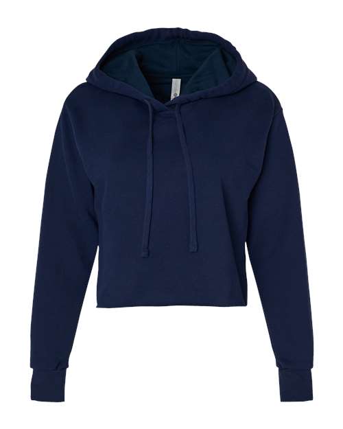 Next Level 9384 Women's Laguna Sueded Raw Edge Crop Hoodie