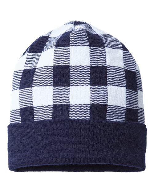 Cap America RKP12 USA-Made Plaid Beanie