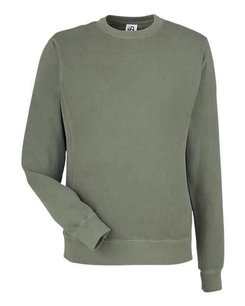 J. America 8731 Pigment-Dyed Fleece Crewneck Sweatshirt