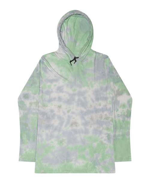Colortone 2777 Tie-Dyed Hooded Long Sleeve T-Shirt