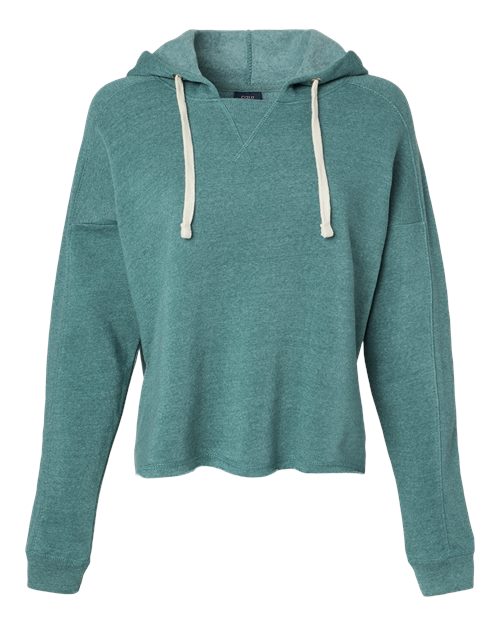 Mv Sport W23101 Women's Angel Fleece Crop Hooded Sweatshirt
