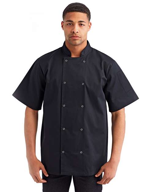 Artisan Collection By Reprime RP664 Ten Studded Front Chef Short Sleeve Coat