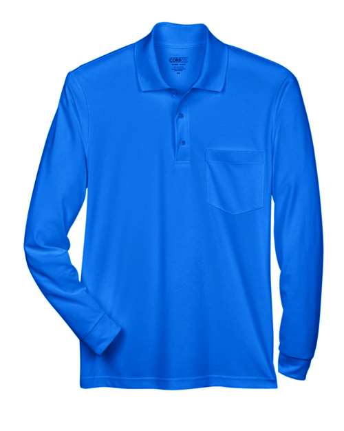 Core365 88192P Pinnacle Performance Long Sleeve Piqué Polo with Pocket