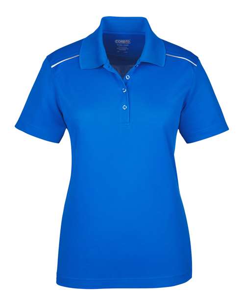 Core365 78181R Women's Radiant Performance Piqué Polo with Reflective Piping