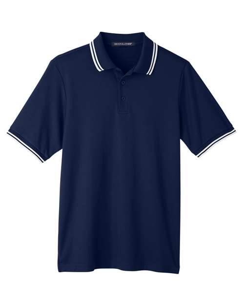 Devon & Jones DG20C CrownLux Performance® Plaited Tipped Polo