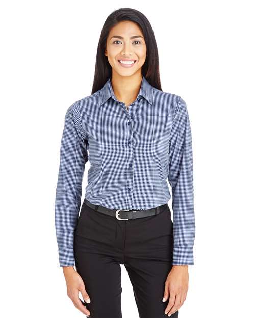 Devon & Jones DG535W Women's CrownLux Performance® Tonal Mini Check Woven Dress Shirt