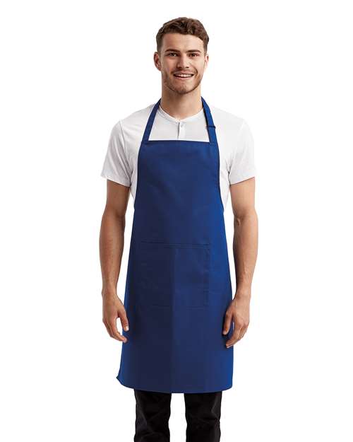 Artisan Collection By Reprime RP154 Recycled Bib Apron with Pocket