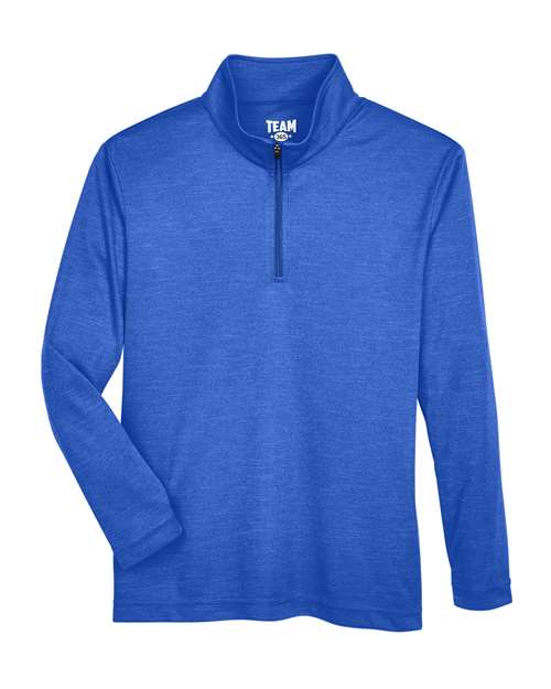 Team 365 TT31HY Youth Zone Sonic Heather Performance Quarter-Zip Pullolver