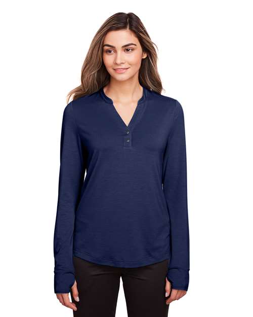 North End NE400W Women's JAQ Snap-Up Stretch Performance Pullover