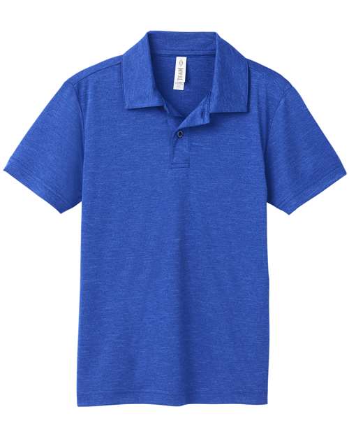 Team 365 TT51HY Youth Zone Sonic Heather Performance Polo