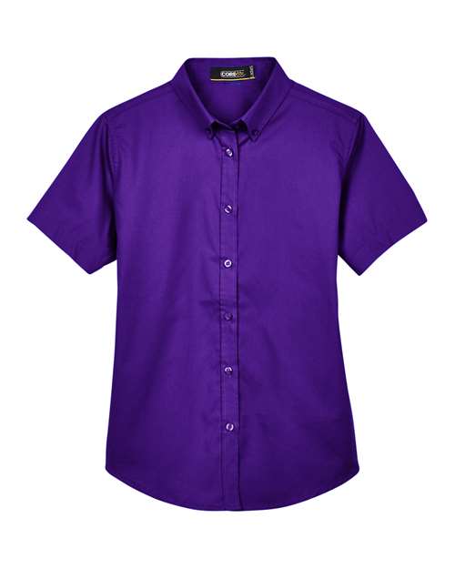 Core365 78194 Women's Optimum Short Sleeve Twill Shirt