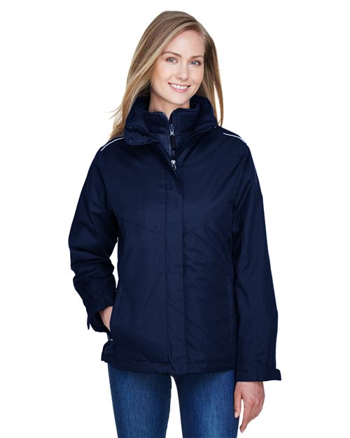 Core365 78205 Women's 3-in-1 Jacket with Fleece Liner