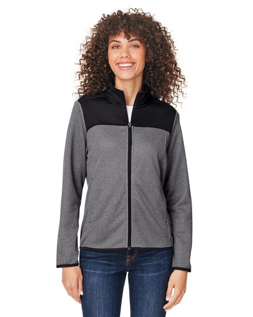 Core365 CE74W Women's Venture Heathered Stripe Hybrid Jacket
