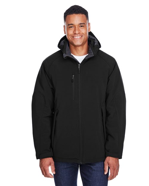 North End 88159 Glacier Insulated Three-Layer Fleece Soft Shell Hood Jacket with Detachable Hood