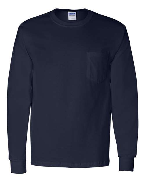 Gildan 2410 Ultra Cotton Long Sleeve Pocket T-Shirt