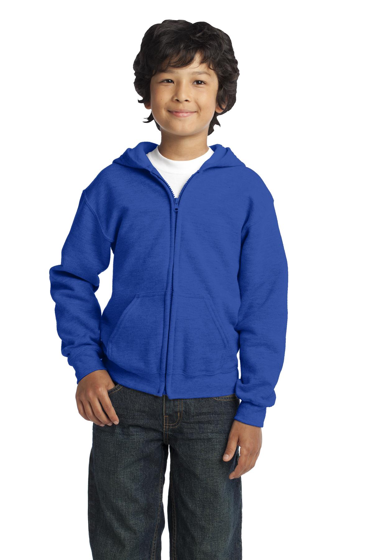 Gildan 18600B DISCONTINUED Youth Heavy Blend Full-Zip Hooded Sweatshirt