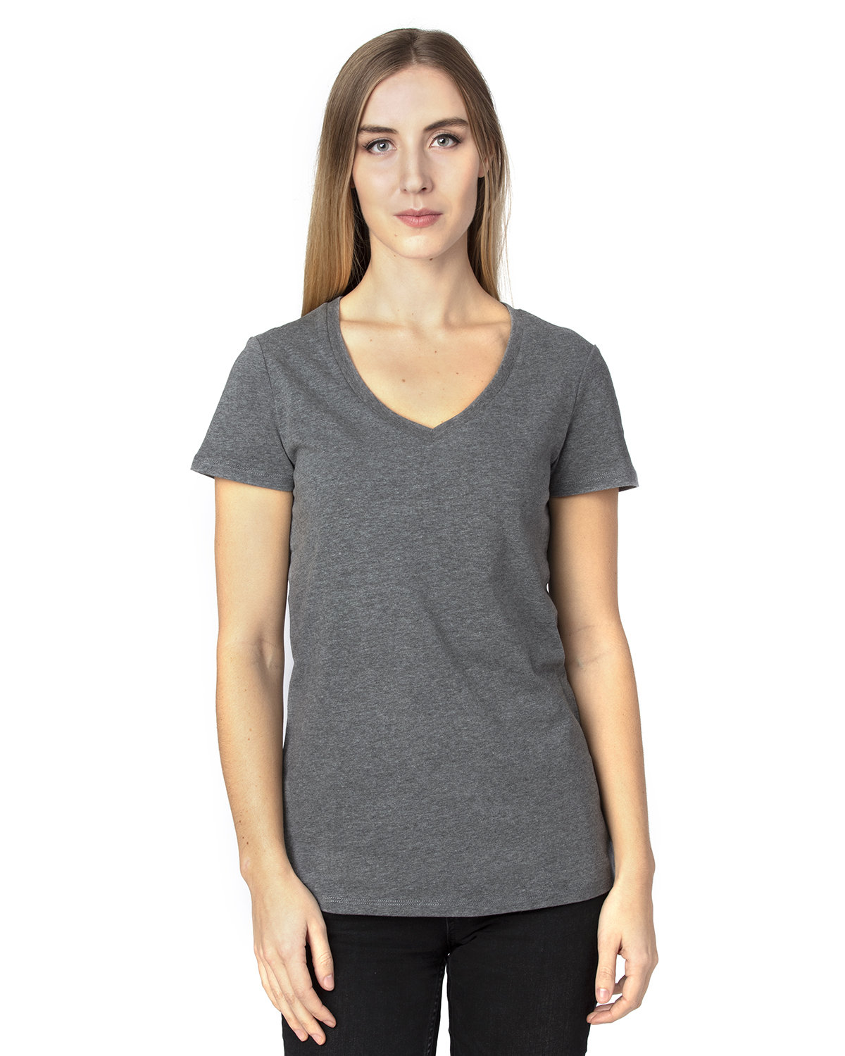 Threadfast Apparel 200RV Women's Ultimate CVC V-Neck T-Shirt