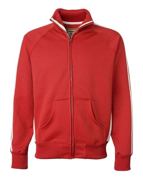 J. America 8858 Vintage Polyester Fleece Track Jacket