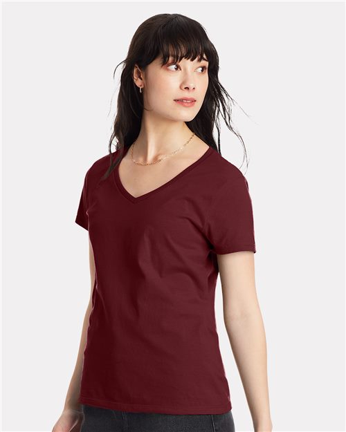 Hanes S04V Perfect-T Women's V-Neck T-Shirt
