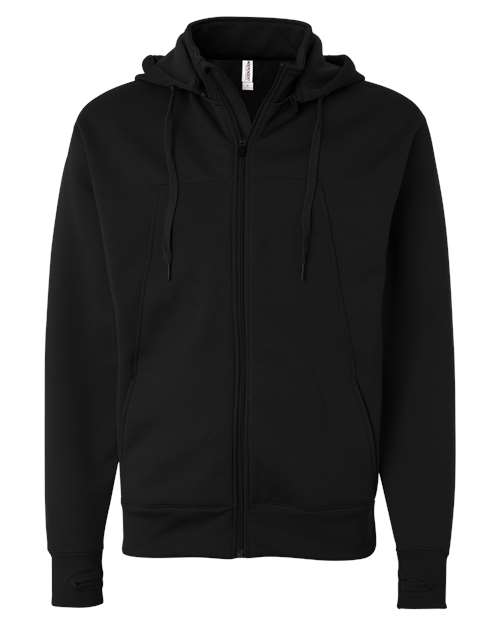 Independent Trading Co. EXP80PTZ Poly-Tech Full-Zip Hooded Sweatshirt