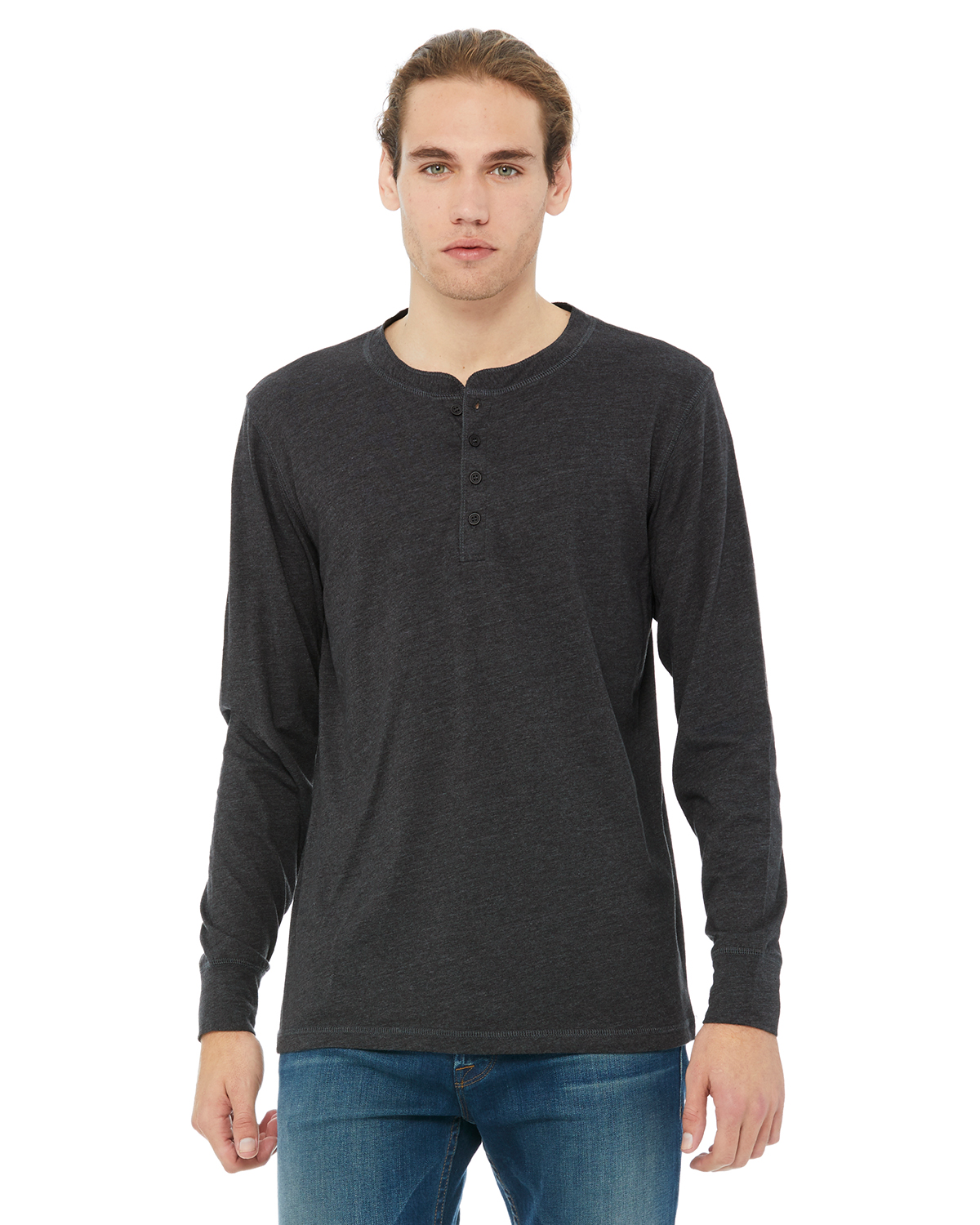 Bella + Canvas 3150 Men's Jersey Long-Sleeve Henley