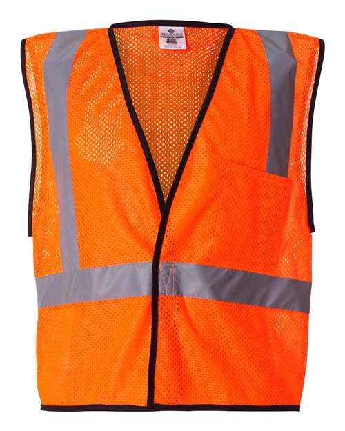 Kishigo 1193-1194 Economy Single Pocket Hook-and-Loop Mesh Vest