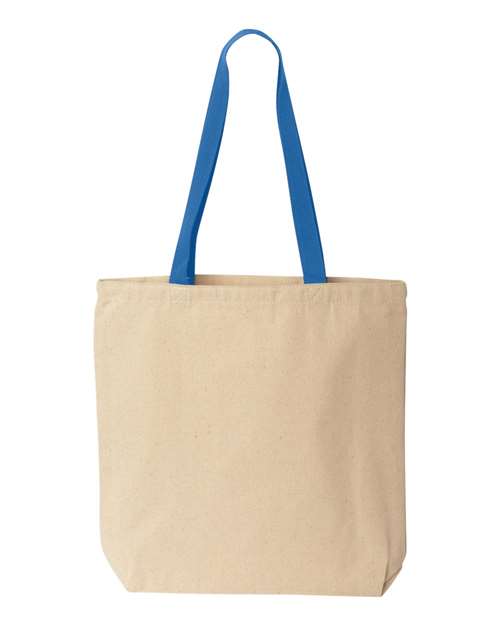 Liberty Bags 8868 Natural Tote with Contrast-Color Handles
