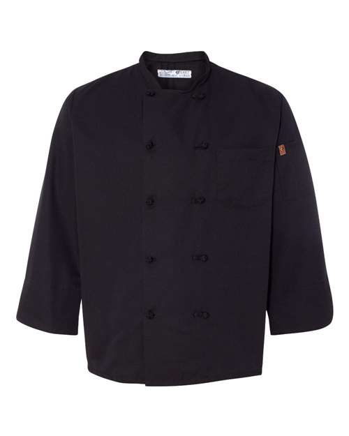 Chef Designs 0427 Black Knot Button Coat