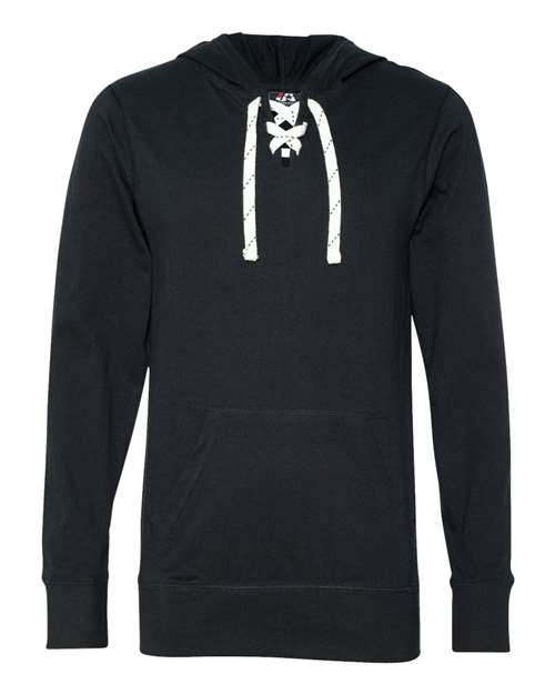 J. America 8231 Jersey Sport Lace Hooded Pullover