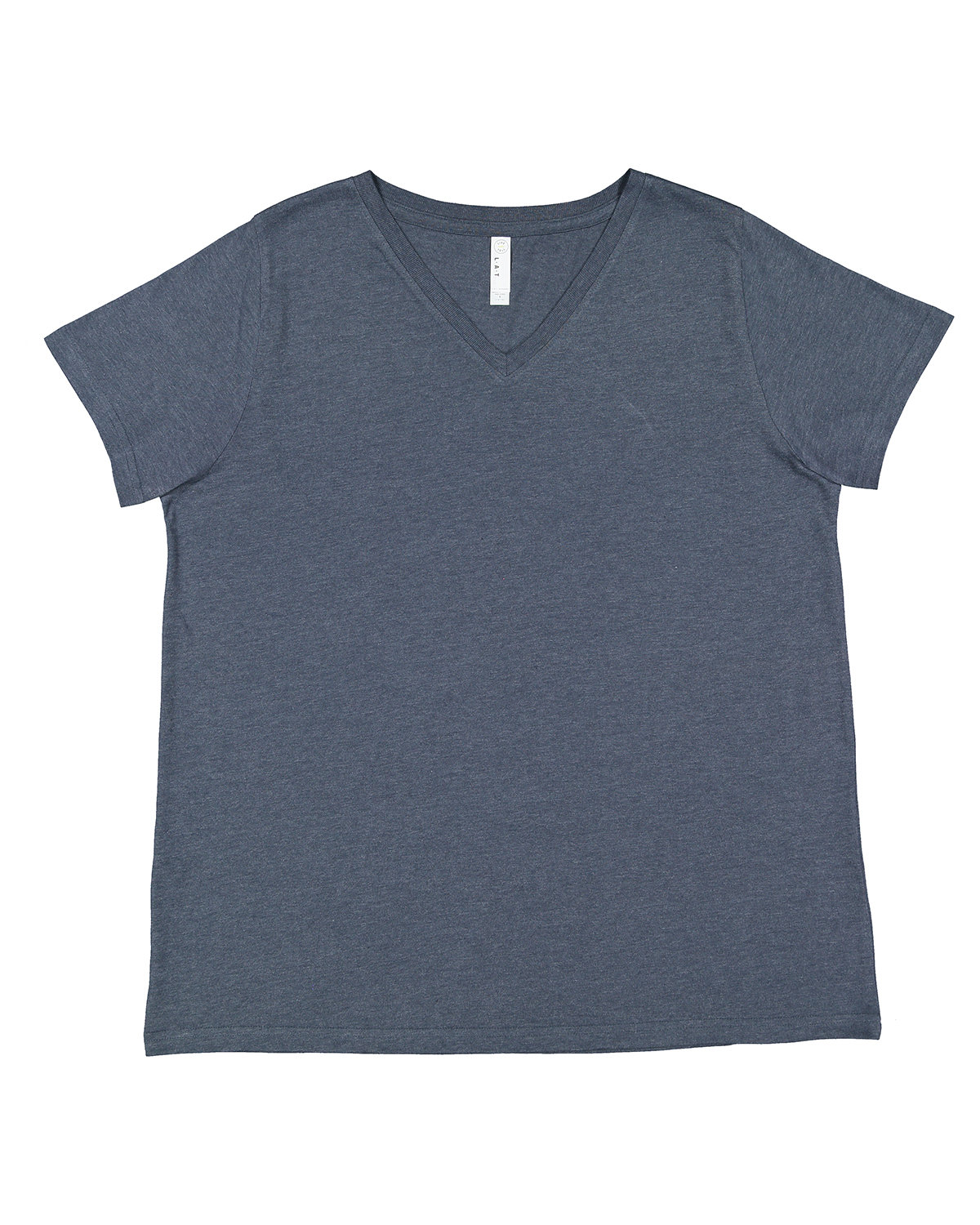 LAT 3817 Women's Curvy V-Neck Fine Jersey T-Shirt