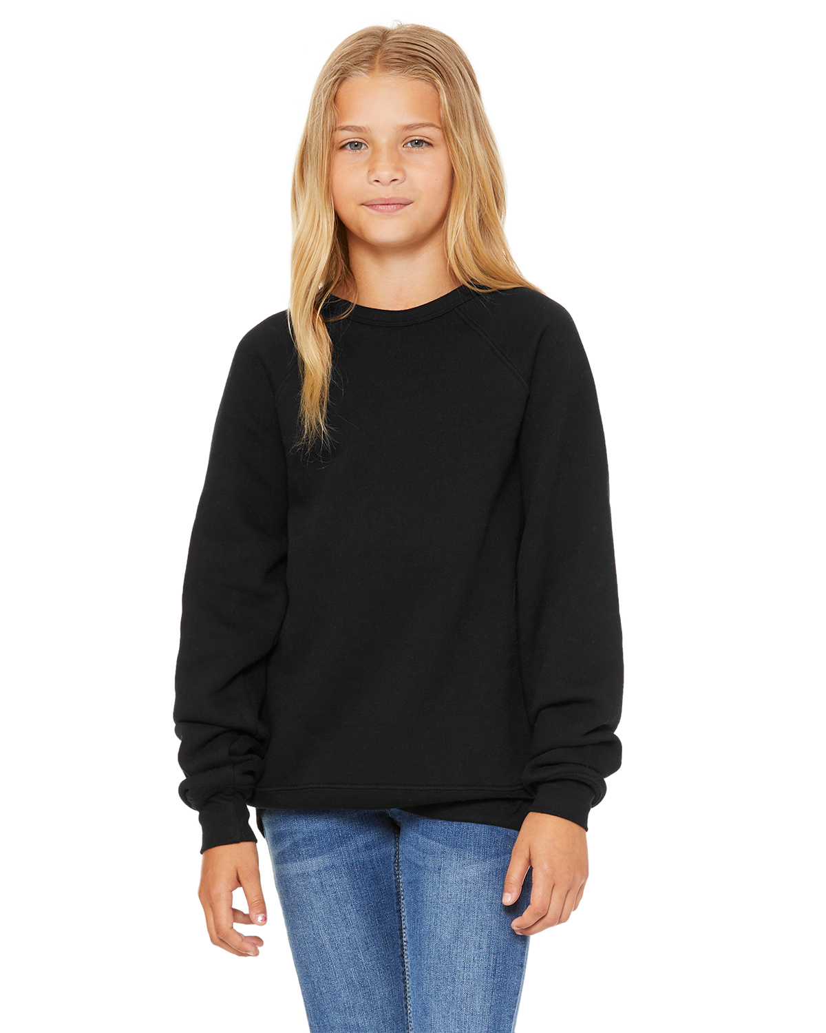 Bella + Canvas 3901Y Youth Sponge Fleece Raglan Sweatshirt