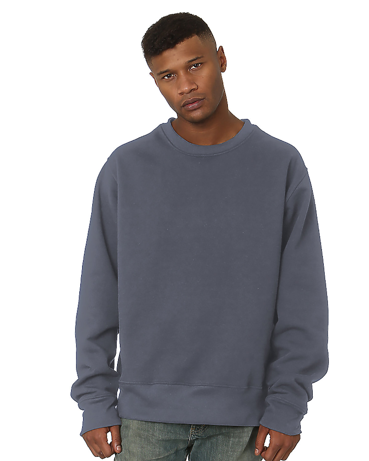 Bayside 4025 Men's Super Heavy Oversized Crewneck Sweatshirt