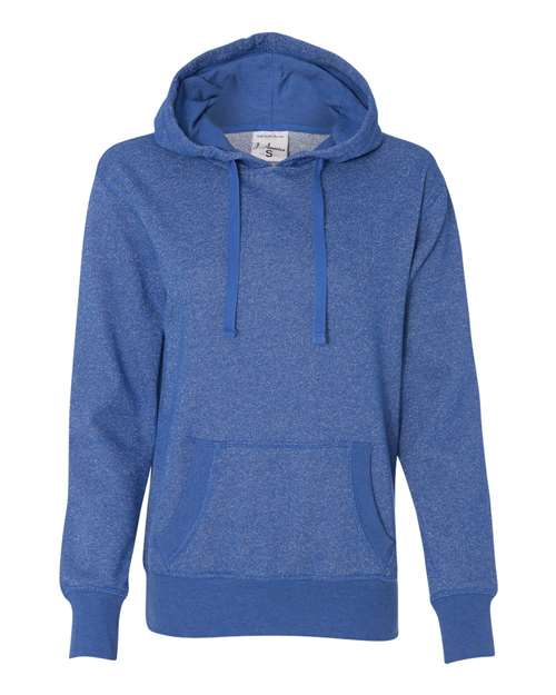 J. America 8860 Women's Glitter French Terry Hooded Sweatshirt