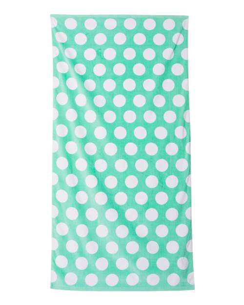Carmel Towel Company C3060P Polka Dot Velour Beach