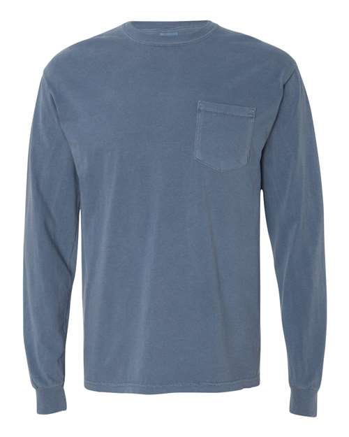 Comfort Colors 4410 Garment-Dyed Heavyweight Long Sleeve Pocket T-Shirt