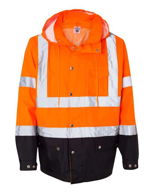 Kishigo RWJ102-103 Storm Cover Waterproof Rain Jacket